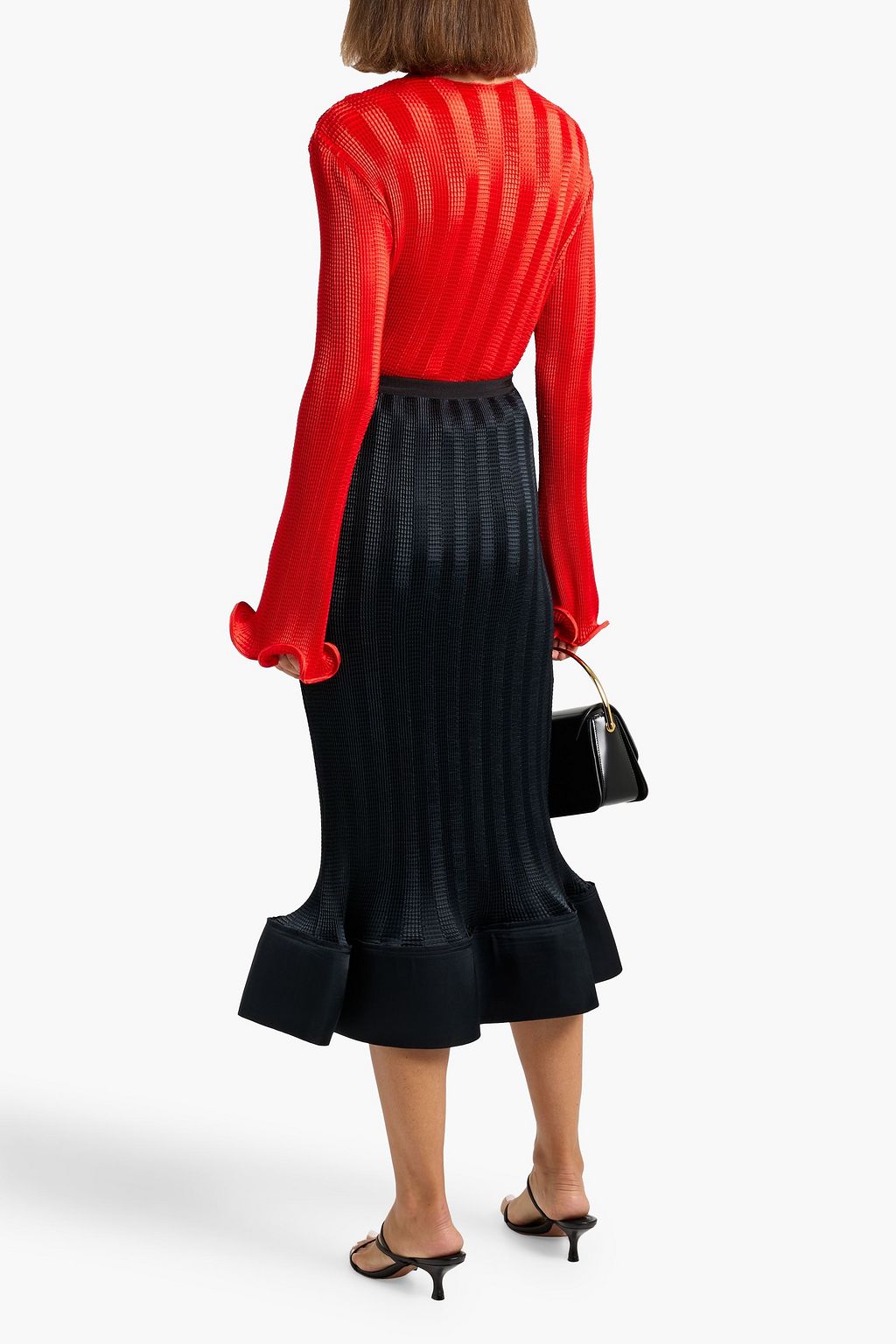 SIMKHAI Carys shirred satin top