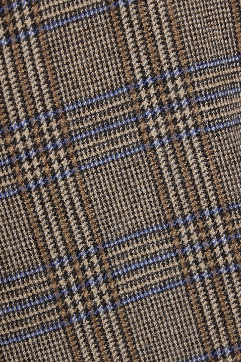 Max Mara Letizia Cropped Prince Of Wales Checked Wool And Cashmere-blend Wide-leg Pants In Brown