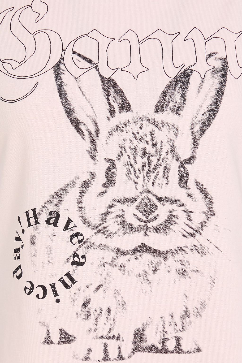 GANNI Printed cotton-jersey T-shirt