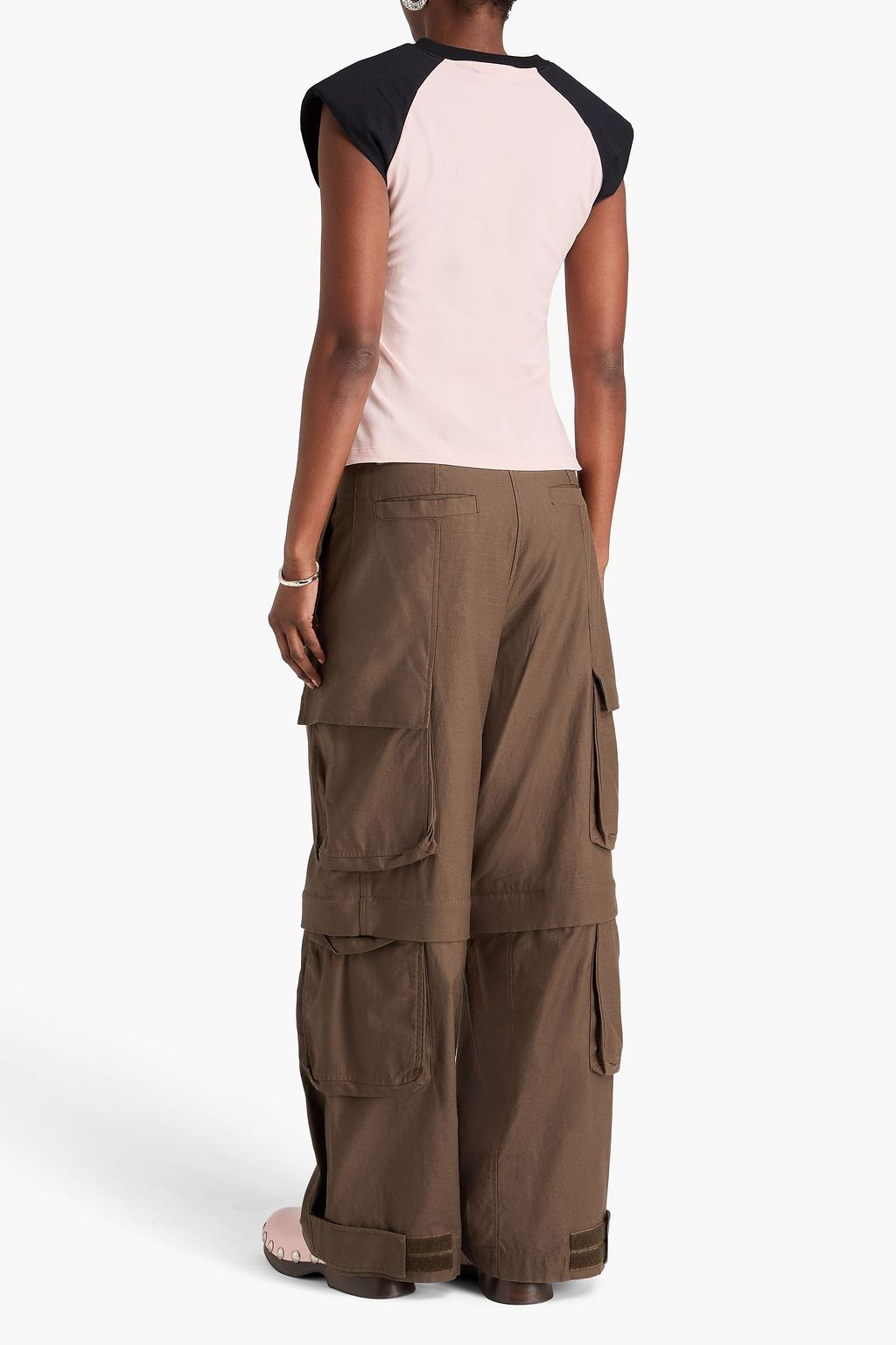 GANNI Printed cotton-jersey T-shirt