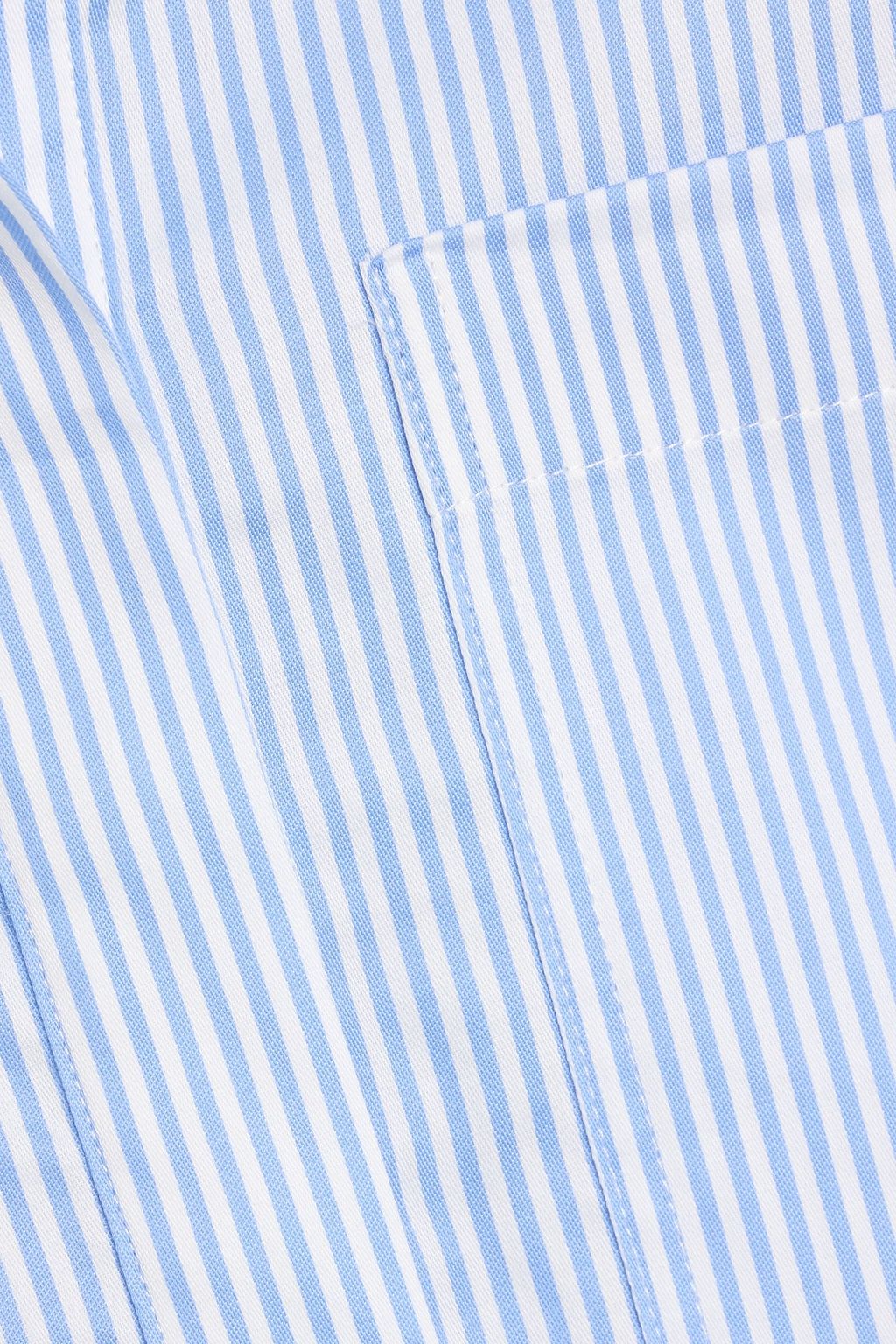 SIMKHAI Cris striped cotton-poplin mini shirt dress