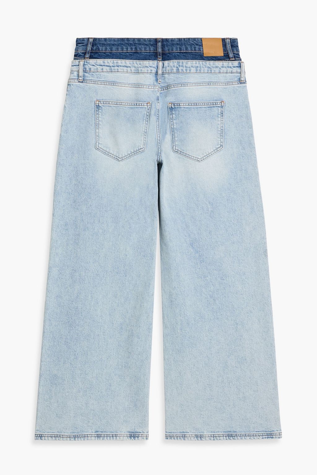 SIMKHAI Kove paneled high-rise wide-leg jeans