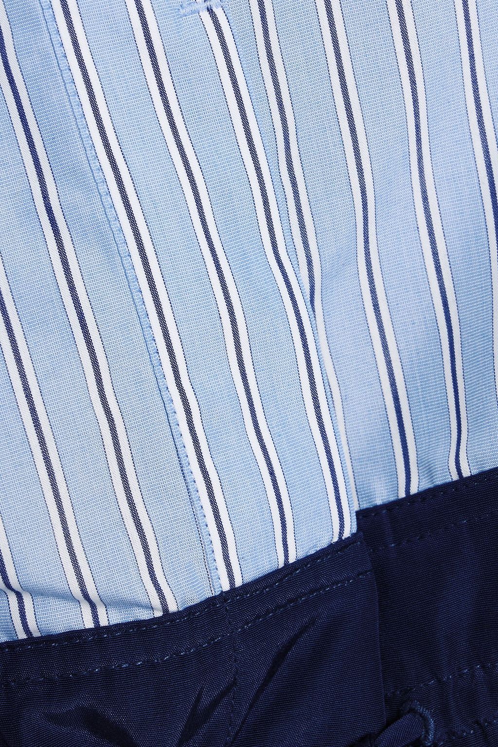 SIMKHAI Adryck striped cotton-blend poplin shirt