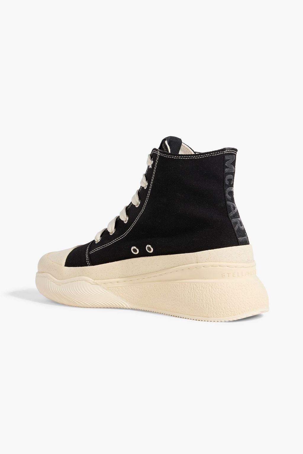 STELLA MCCARTNEY Loop canvas platform high-top sneakers