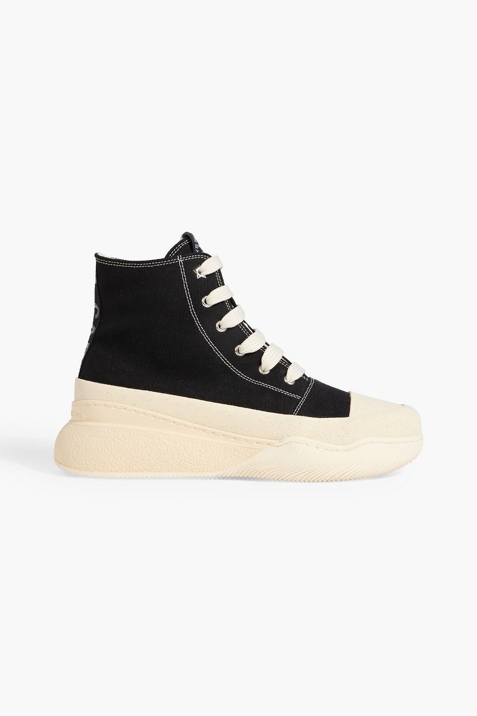 Stella Mccartney Loop Canvas Platform High-top Sneakers In Black