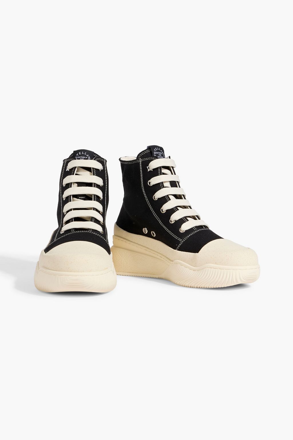 STELLA MCCARTNEY Loop canvas platform high-top sneakers