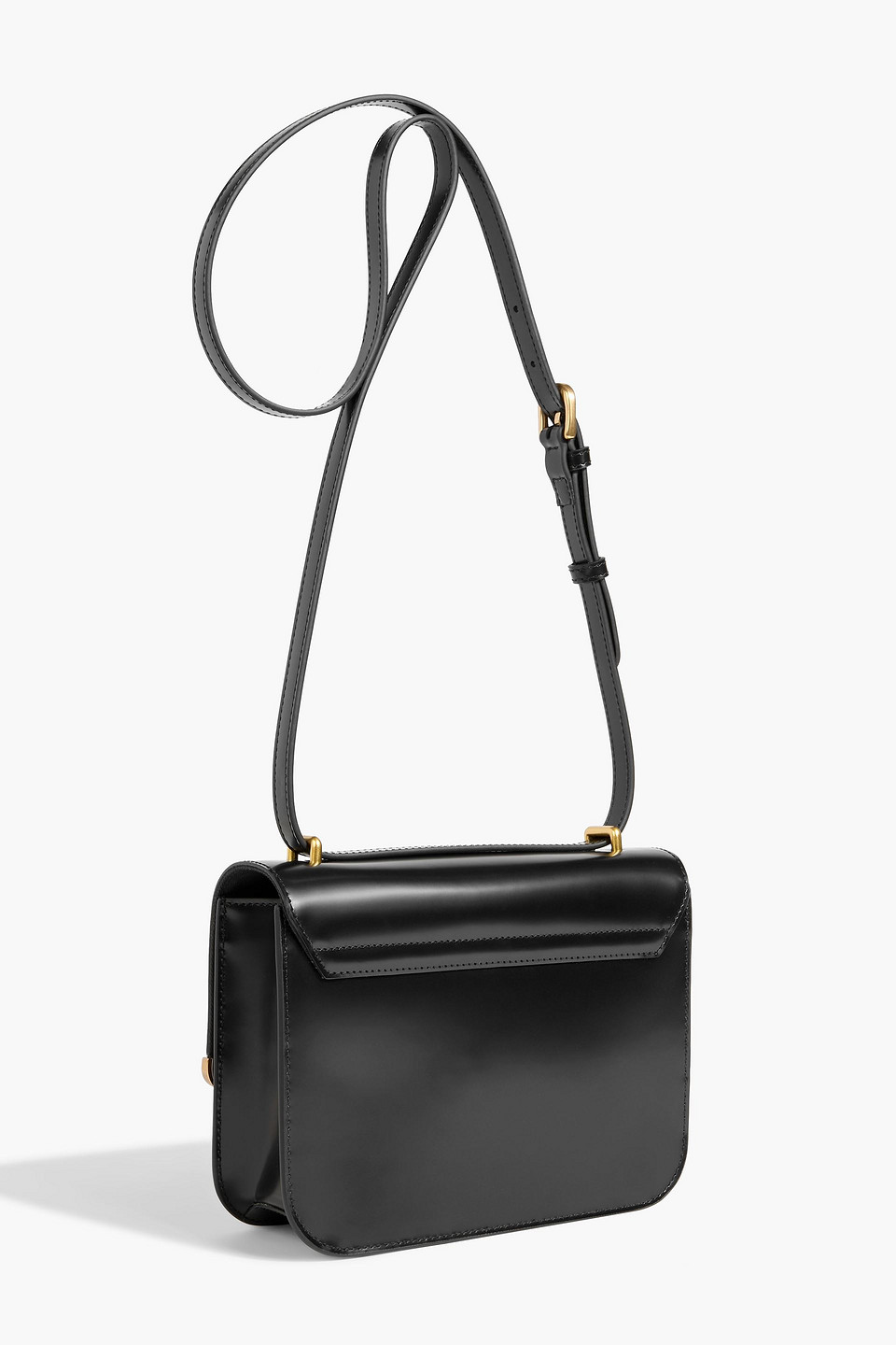 Simkhai Remy Glossed-leather Cross-body Bag In Black