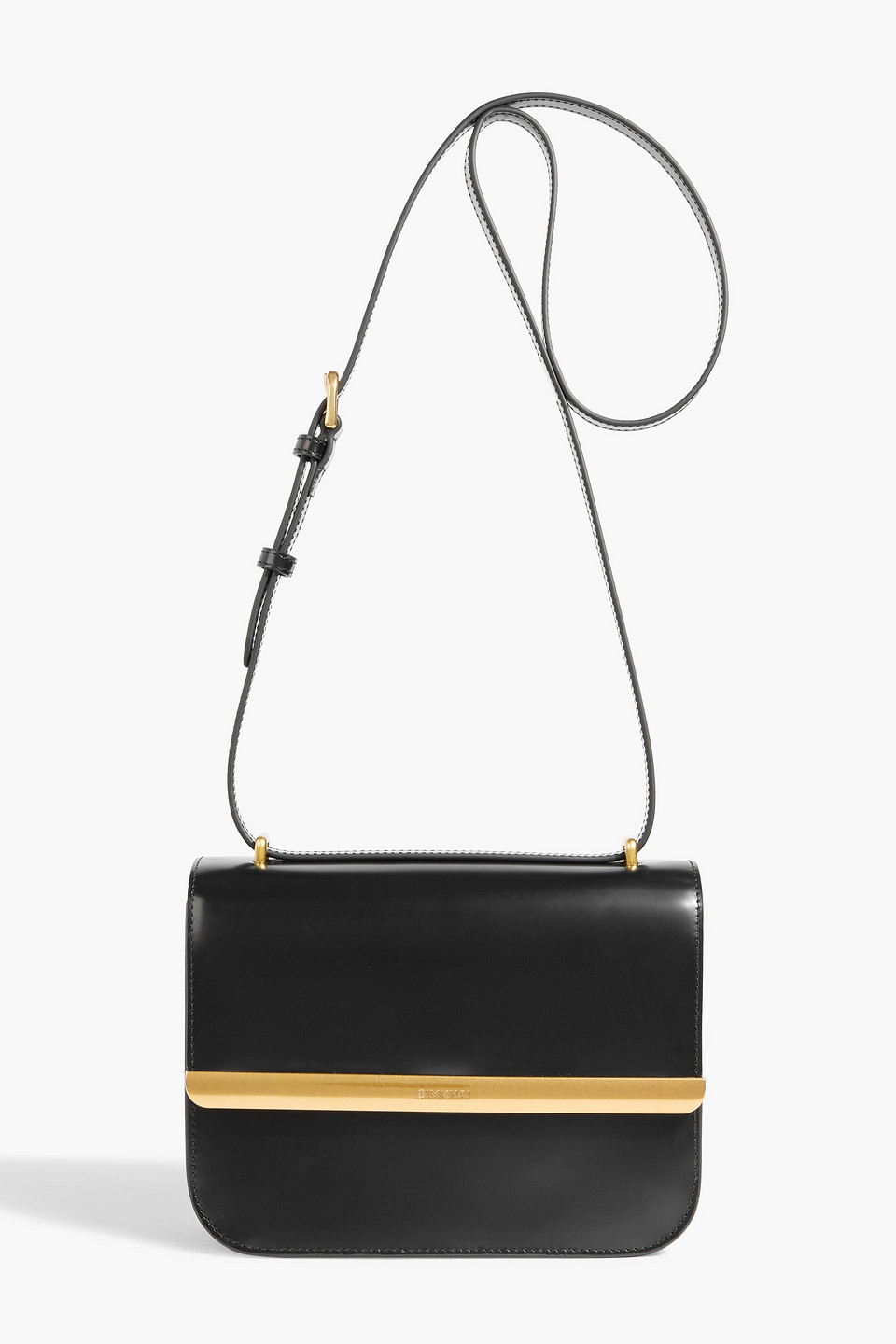Simkhai Remy Glossed-leather Cross-body Bag In Black