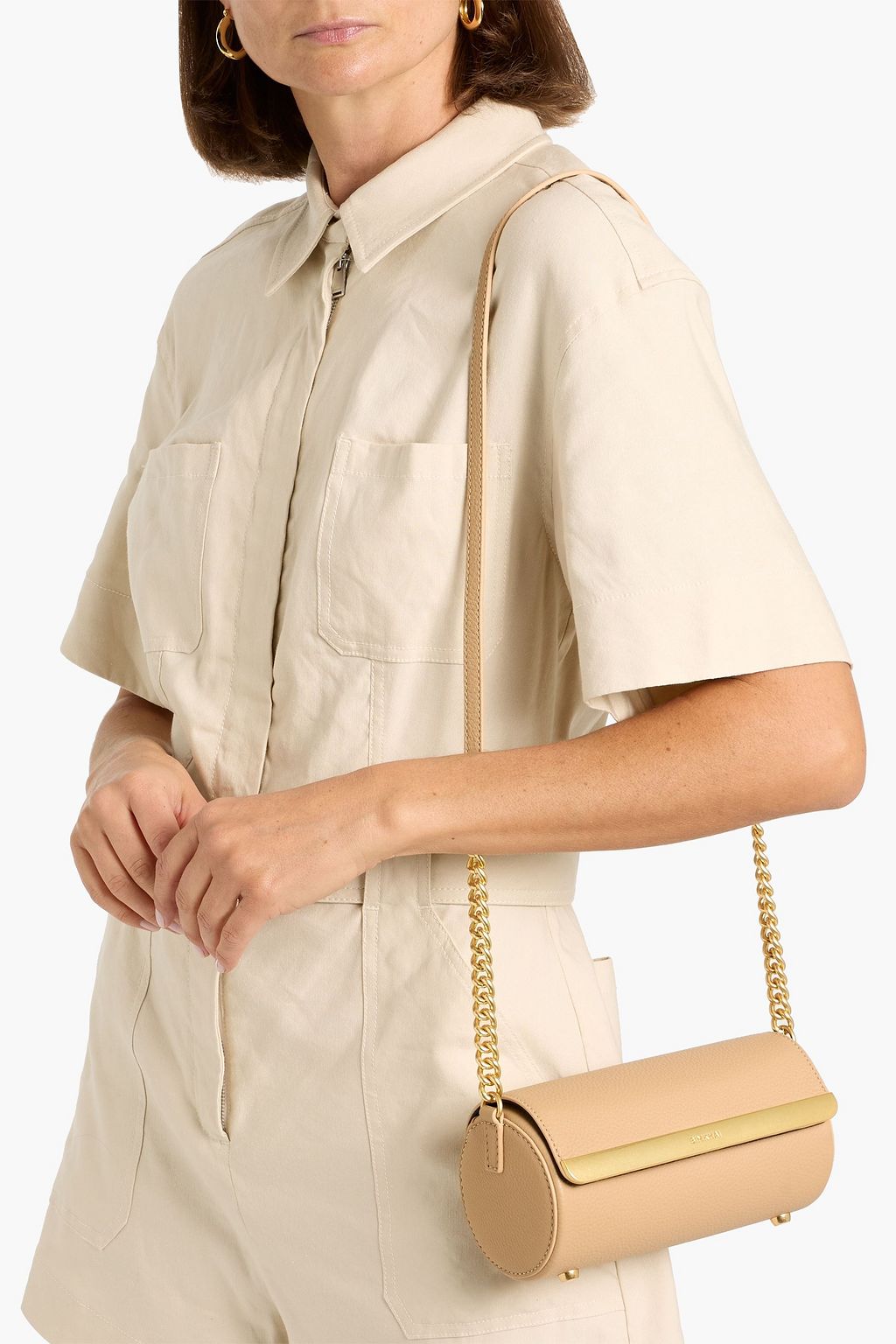 SIMKHAI Rola pebbled-leather cross-body bag