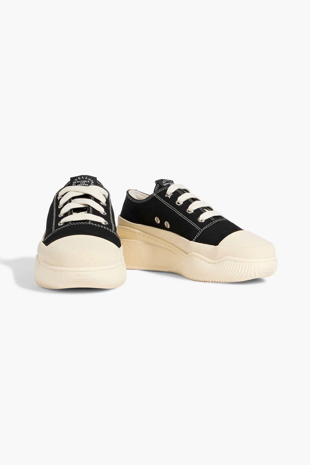 STELLA MCCARTNEY Loop canvas platform sneakers