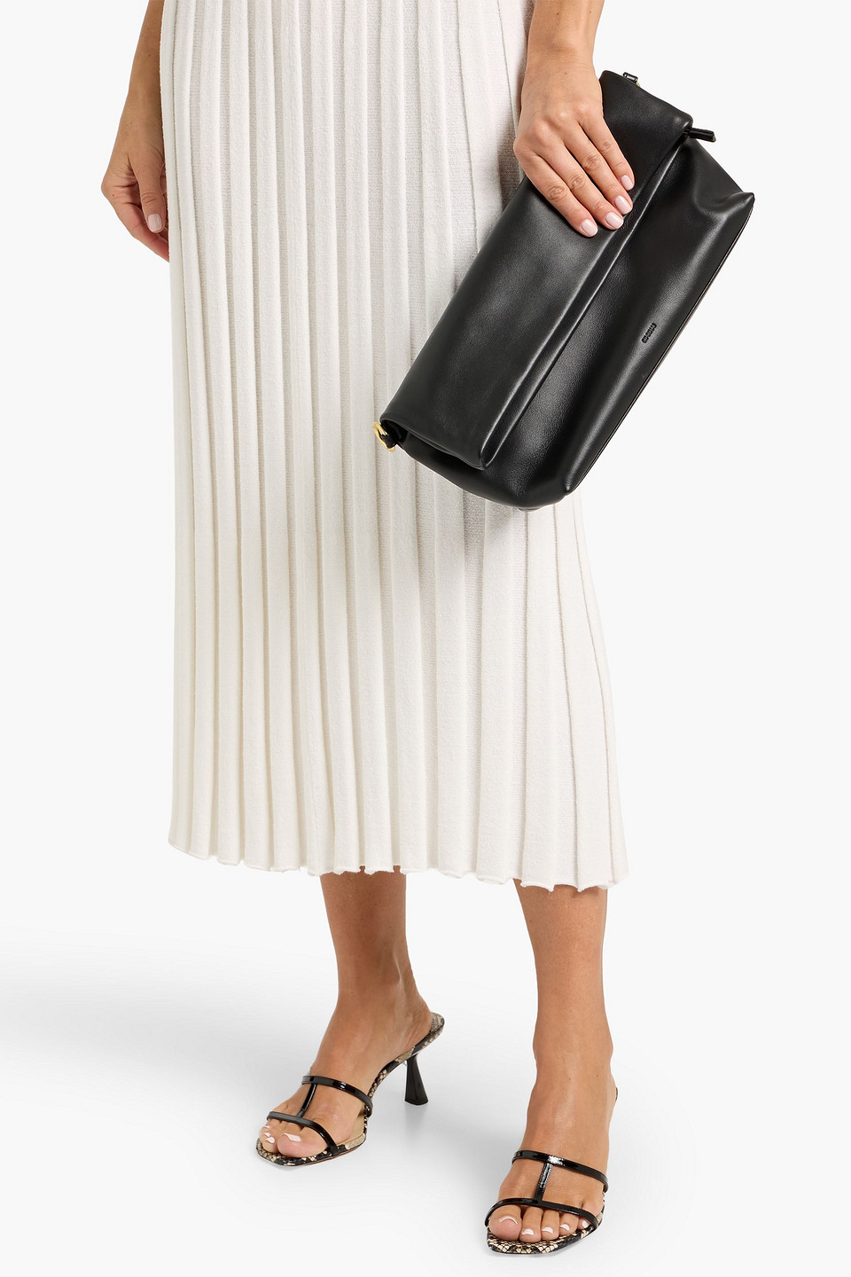 Simkhai Phoenix Leather Shoulder Bag In Black