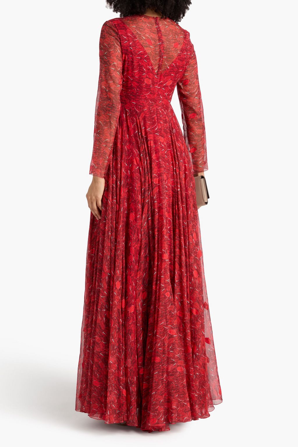 VALENTINO GARAVANI Printed silk-chiffon maxi dress