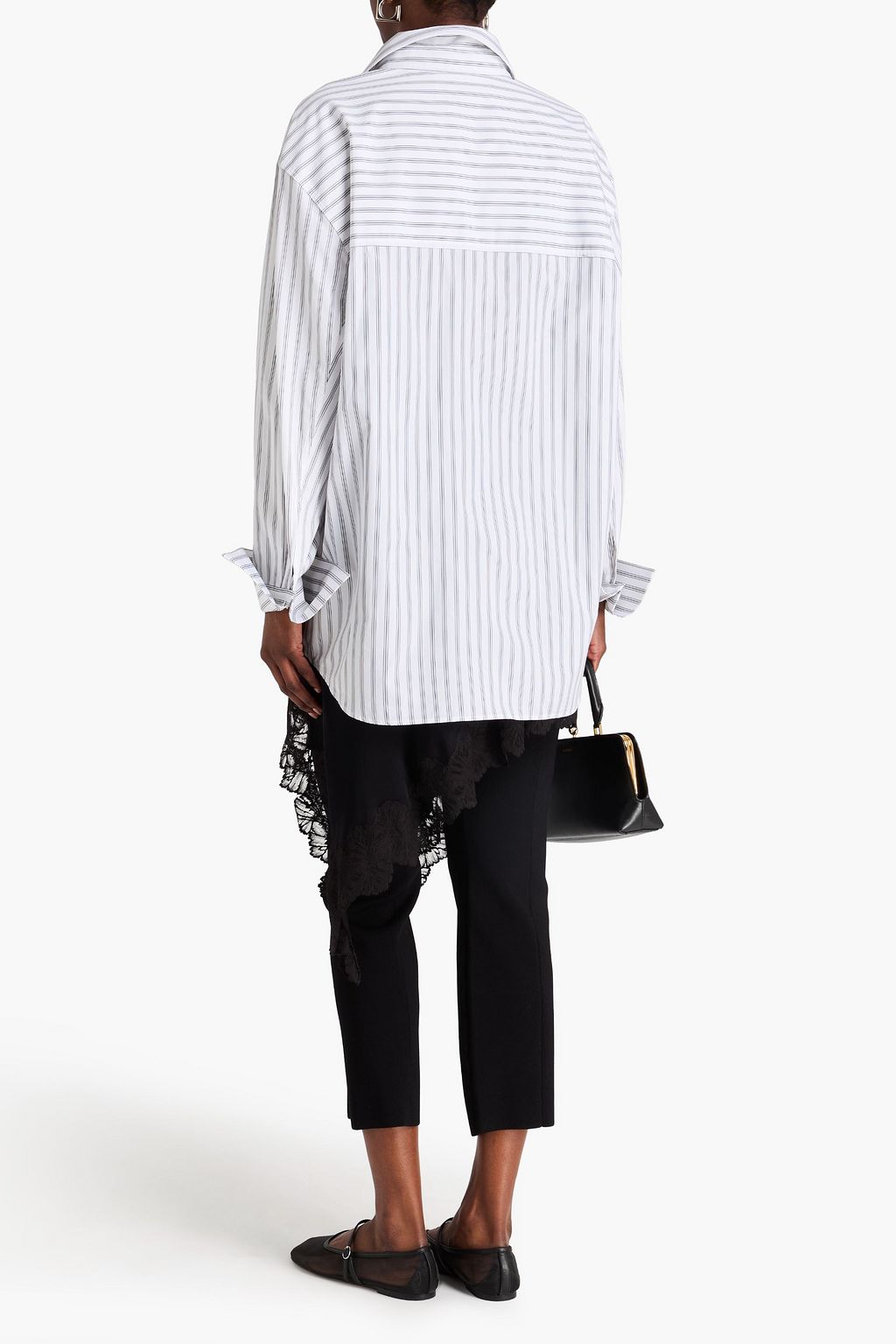 RÓHE Oversized striped cotton-poplin shirt