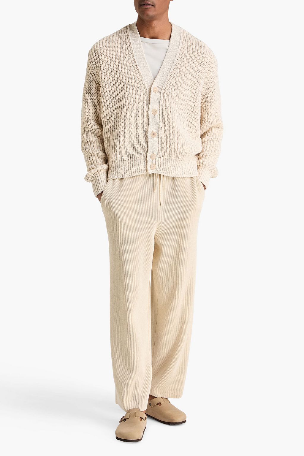 LEMAIRE Ribbed cotton cardigan