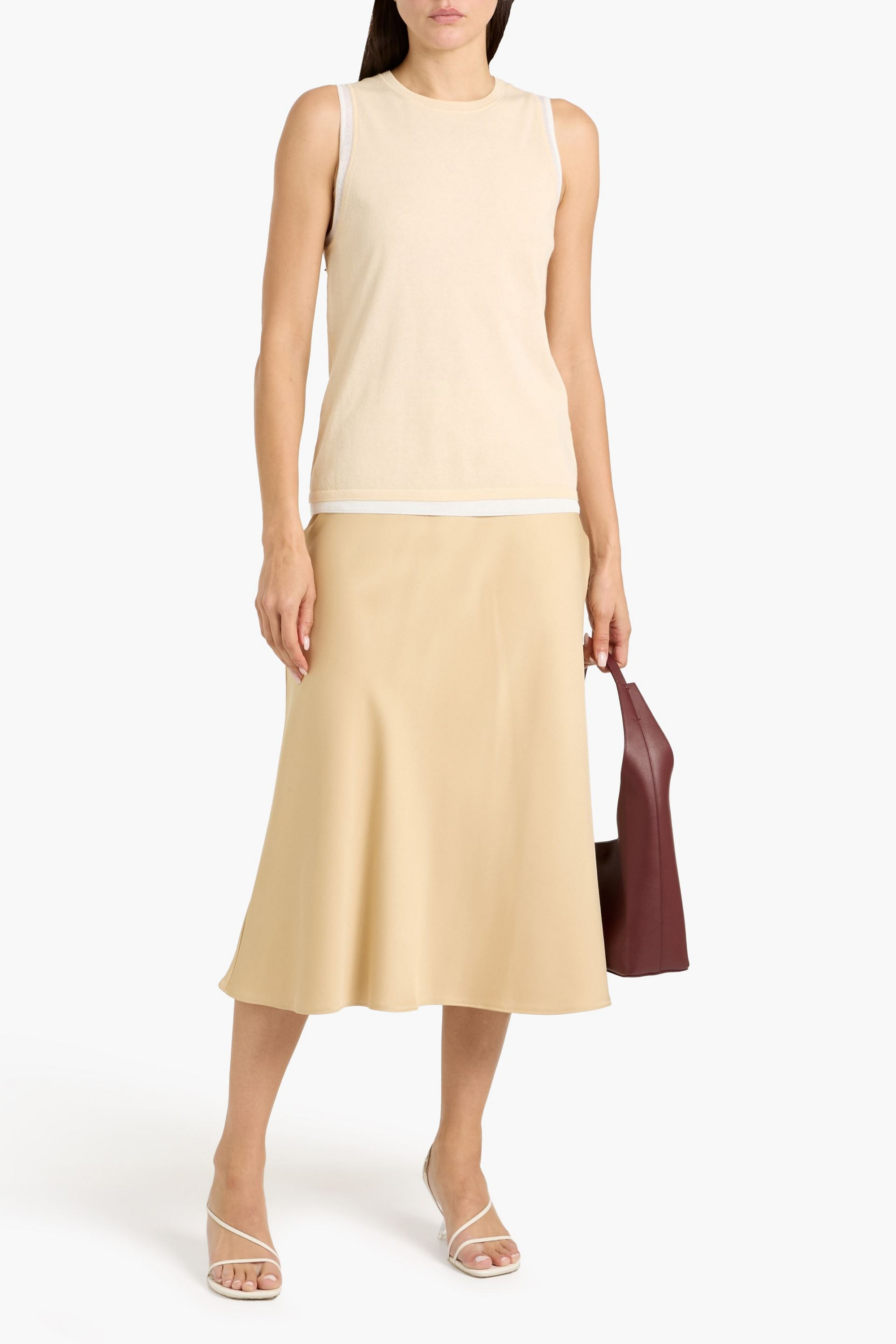 Vince Layered cotton-blend top