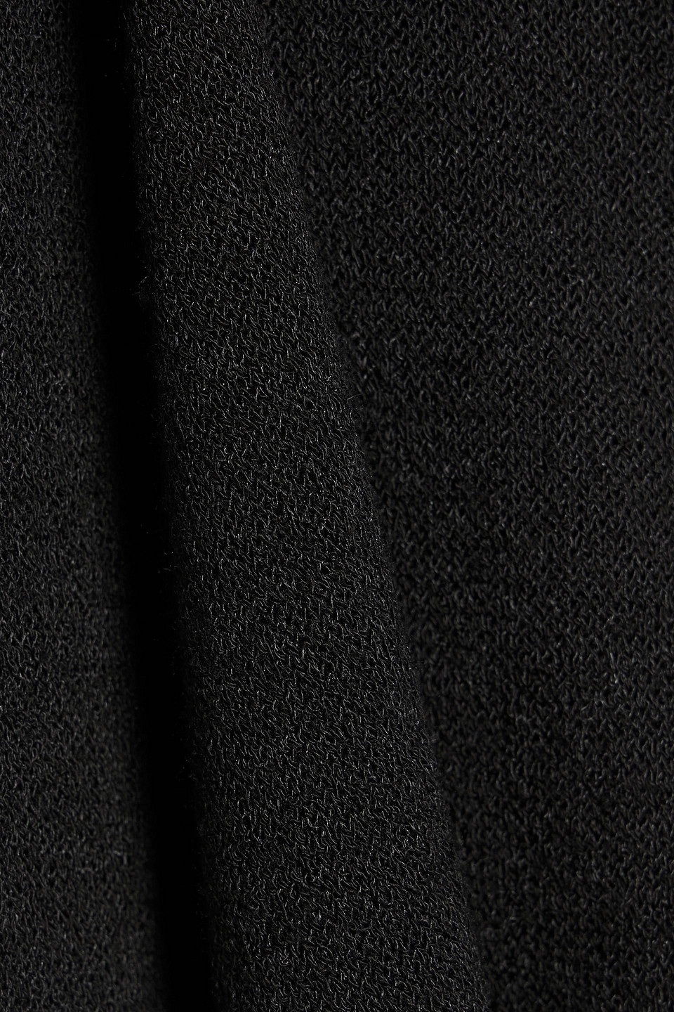 Vince Cropped Knitted Wide-leg Pants In Black