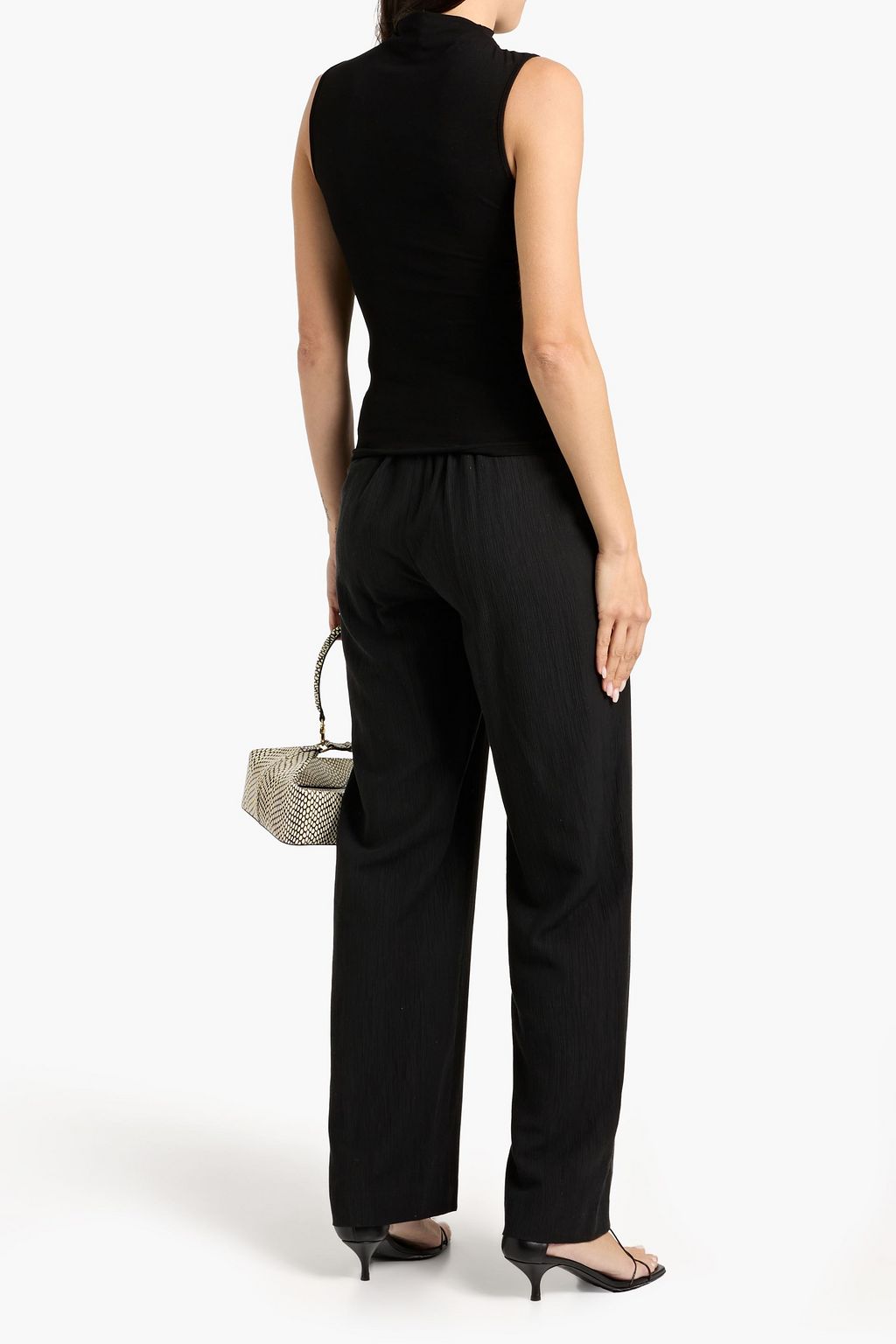 THEORY Draped stretch-jersey top