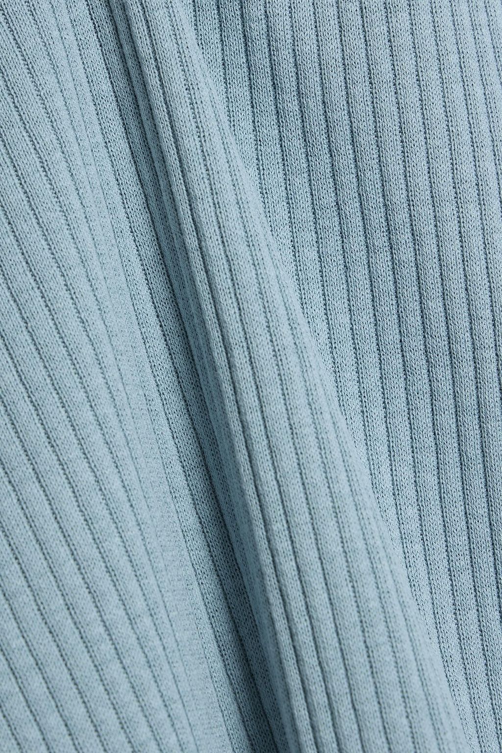 VINCE. Ribbed Pima cotton-jersey top