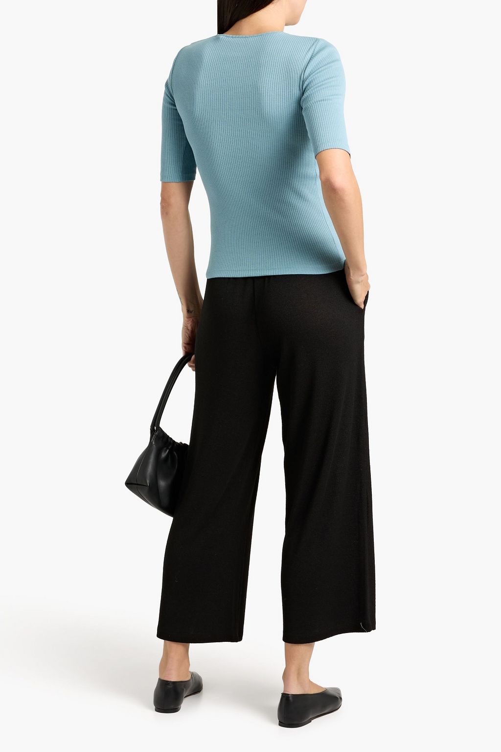 VINCE. Ribbed Pima cotton-jersey top