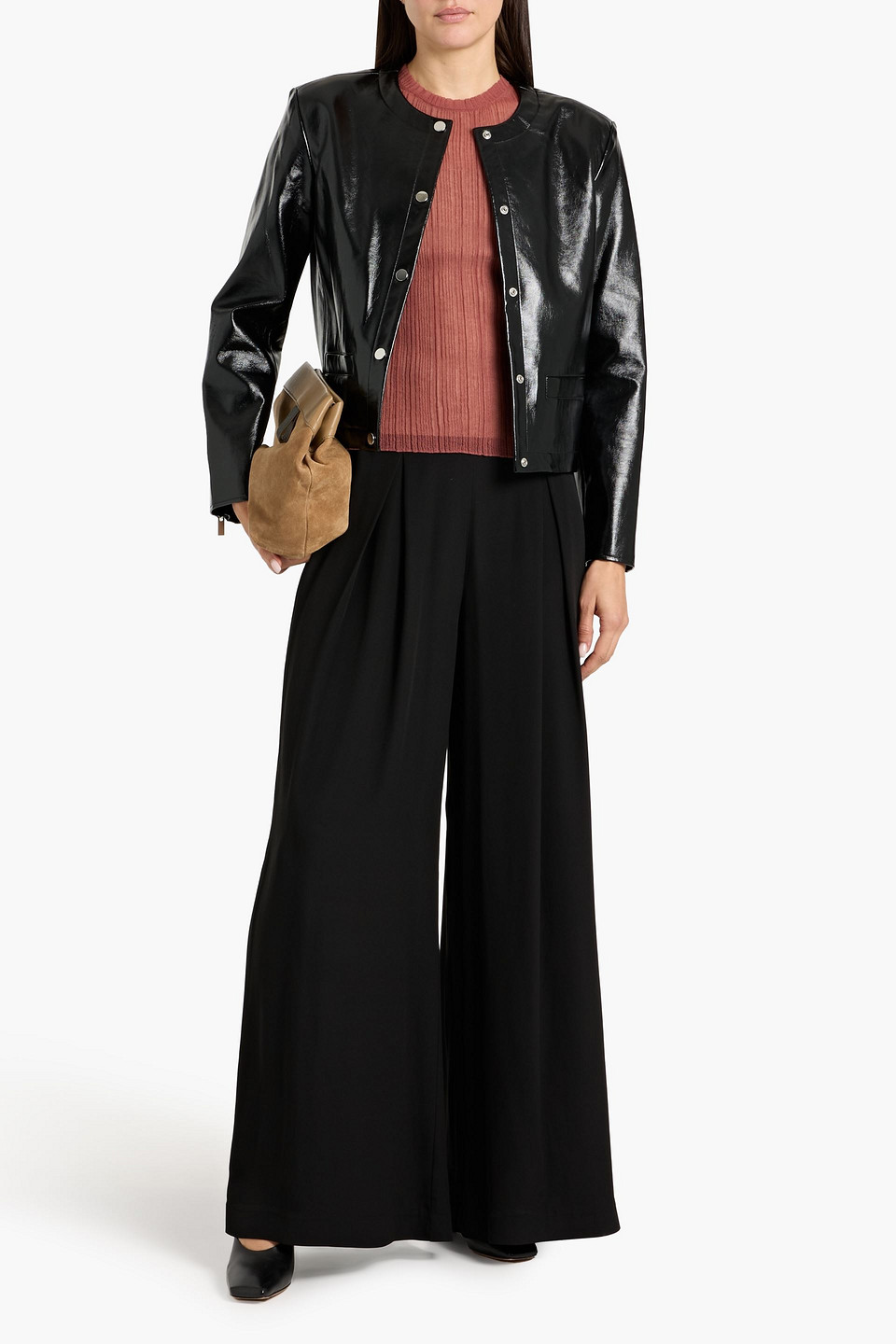 Theory Glossed Jacket In Black