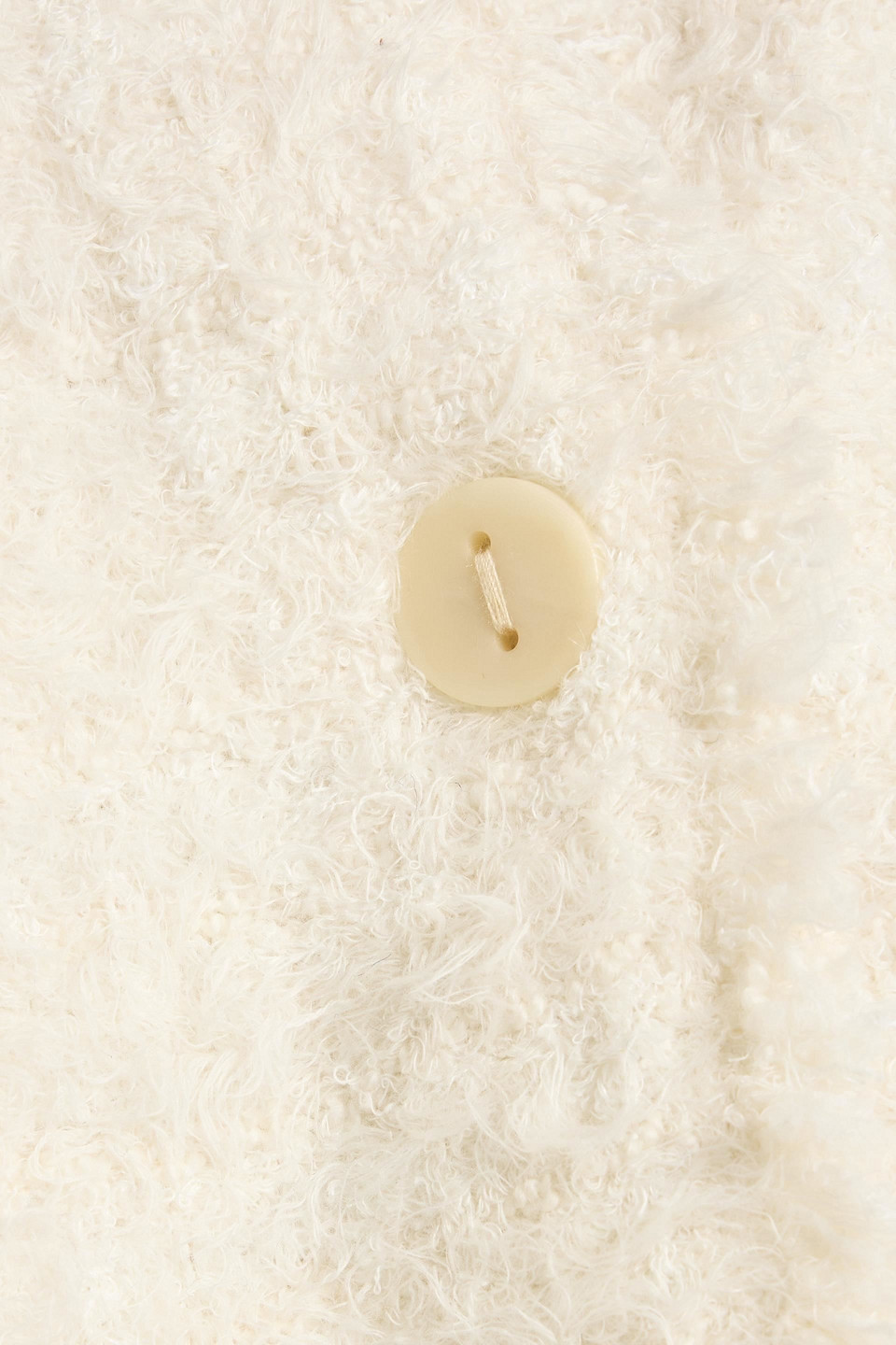 Vince Brushed Knitted Cardigan In White