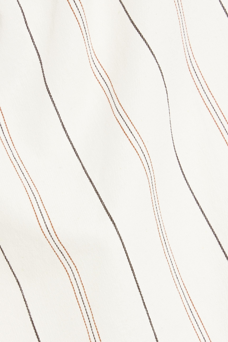 Vince Cropped Striped Cotton Top In White