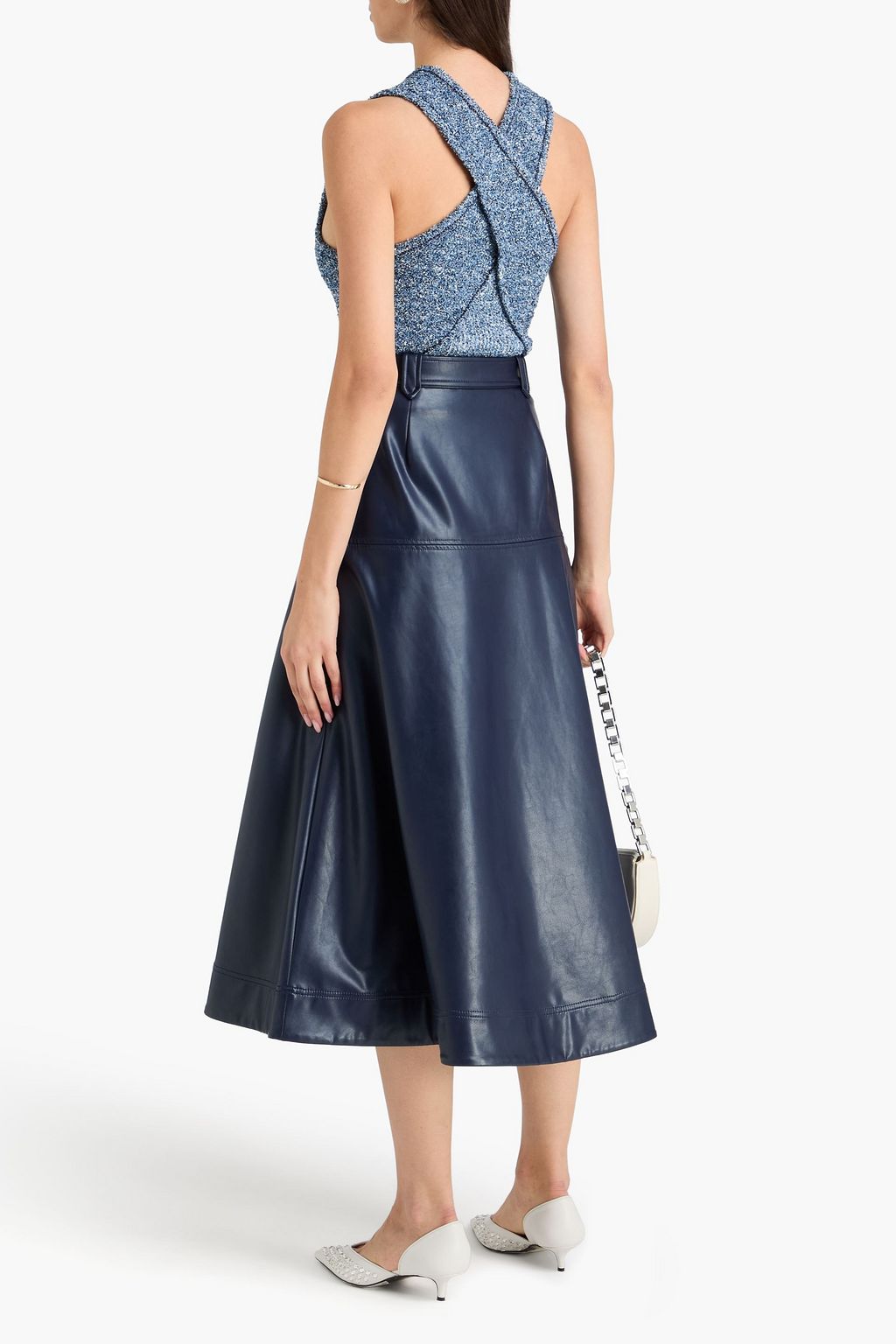 SIMKHAI Marled bouclé-knit top