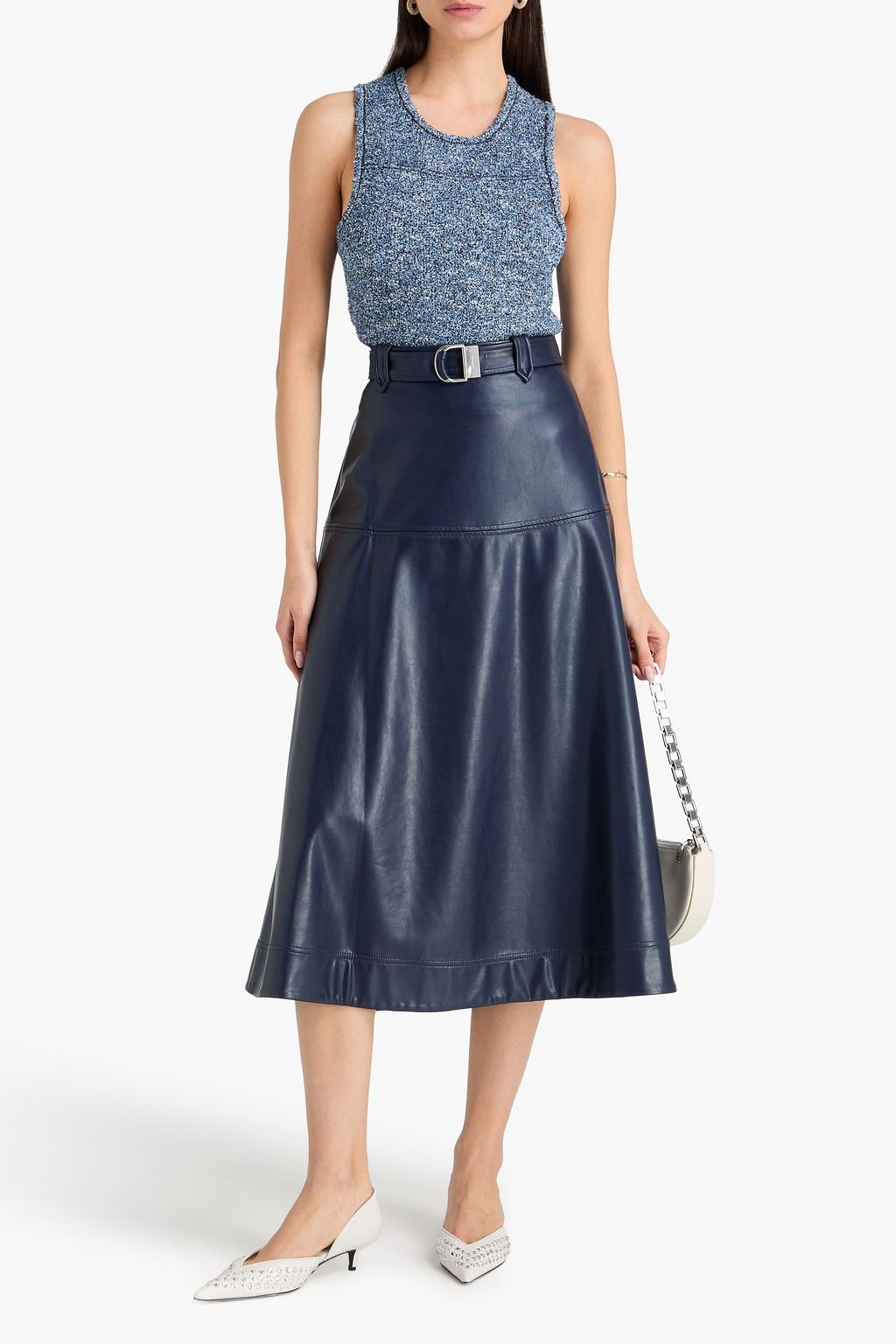 SIMKHAI Marled bouclé-knit top