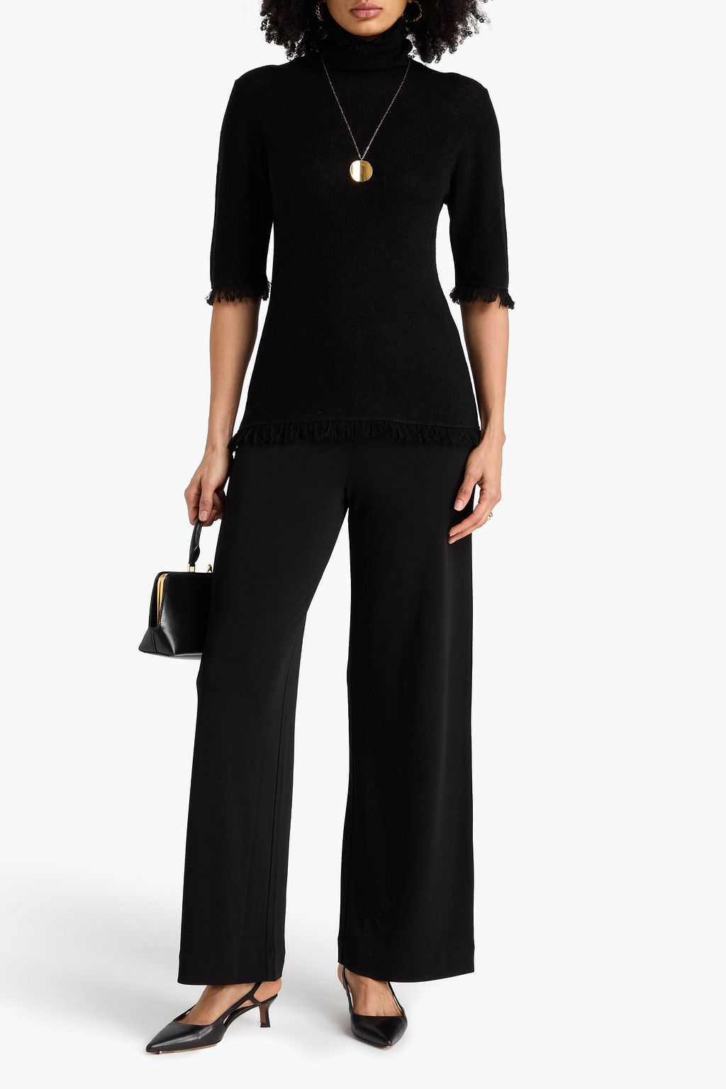 BY MALENE BIRGER Jaxa wool and moahir-blend turtleneck top