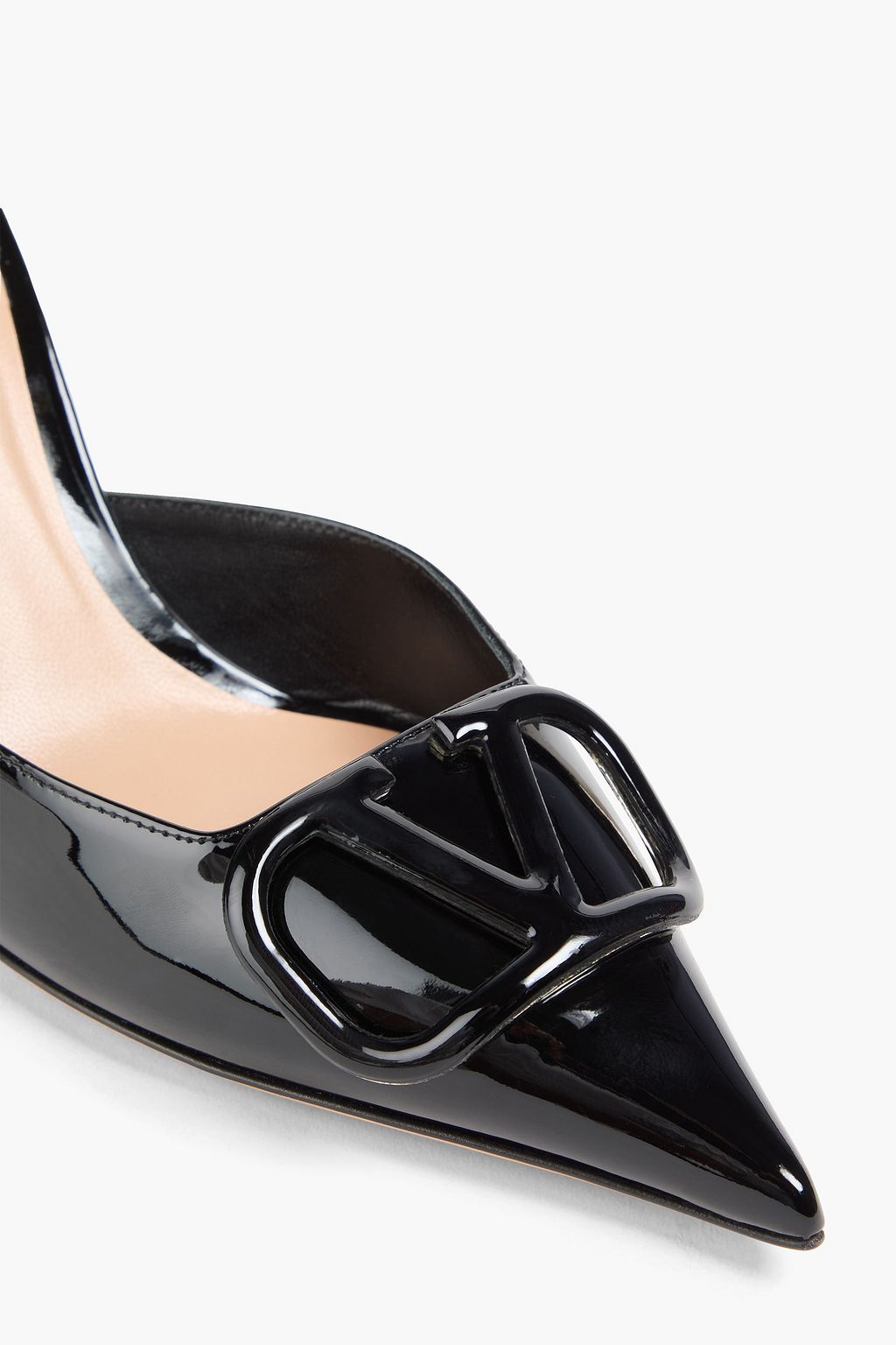 VALENTINO GARAVANI VLOGO patent-leather mules