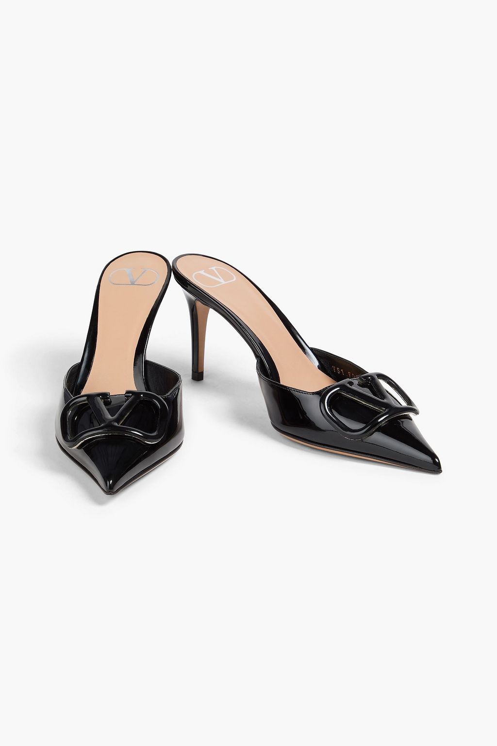 VALENTINO GARAVANI VLOGO patent-leather mules