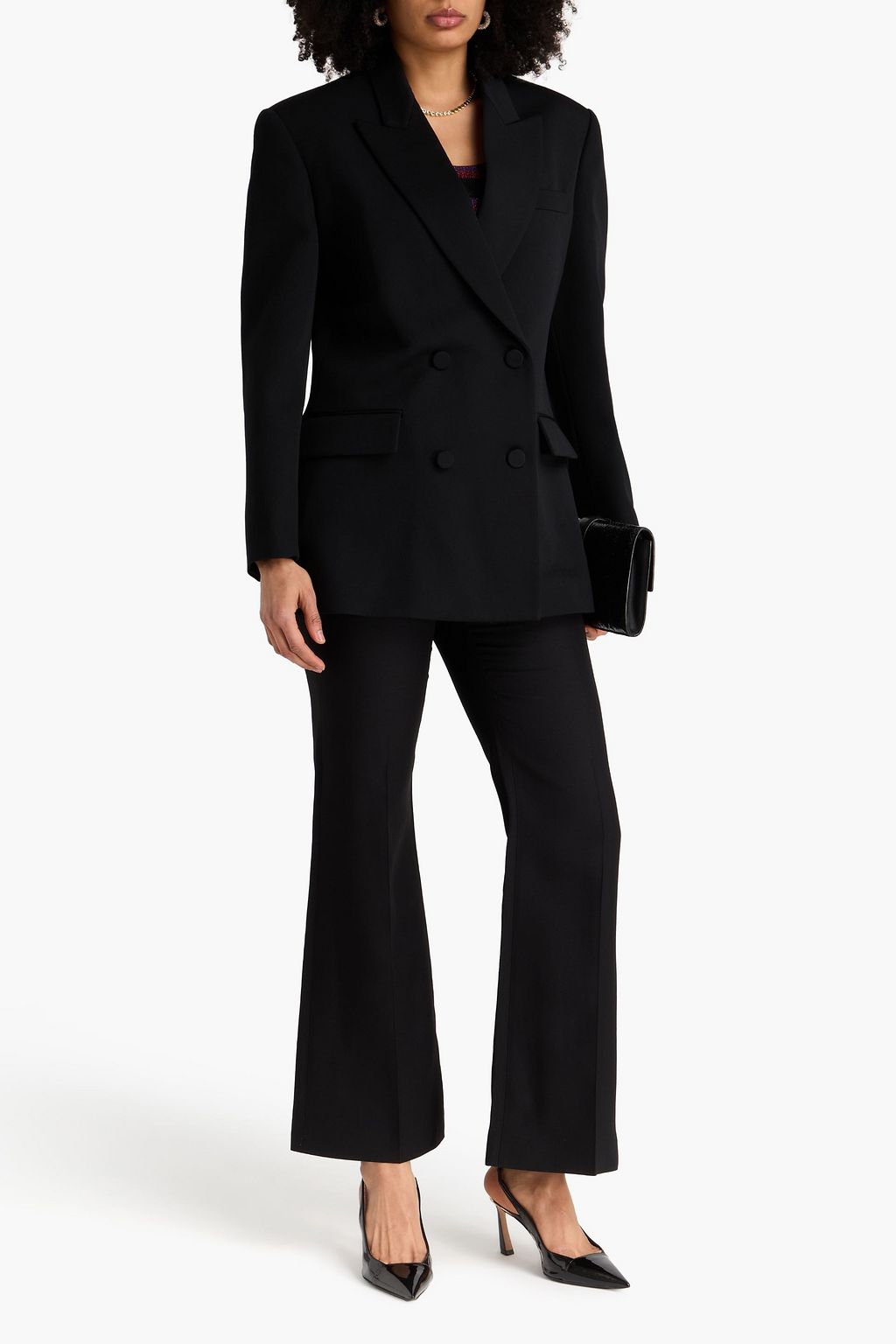 VALENTINO GARAVANI Double-breasted wool-blend crepe blazer | THE
