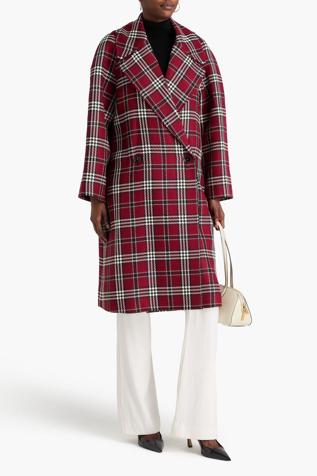 EMILIA WICKSTEAD معطف "ليلابيت" من التويد المصنوع من مزيج الصوف مزين بنقشة مربعات