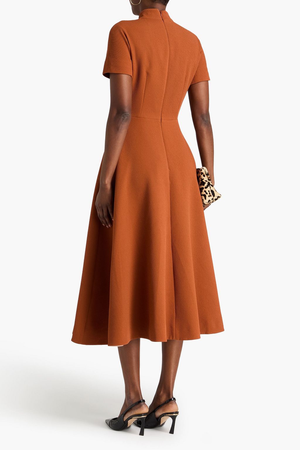 EMILIA WICKSTEAD Pleated crepe midi dress