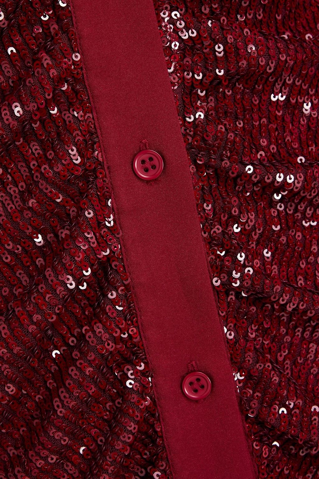 IN THE MOOD FOR LOVE Sequined tulle mini shirt dress