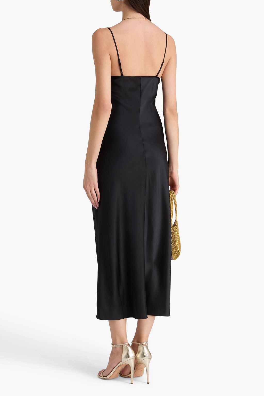 ALEXANDER WANG Embellished silk midi slip dress