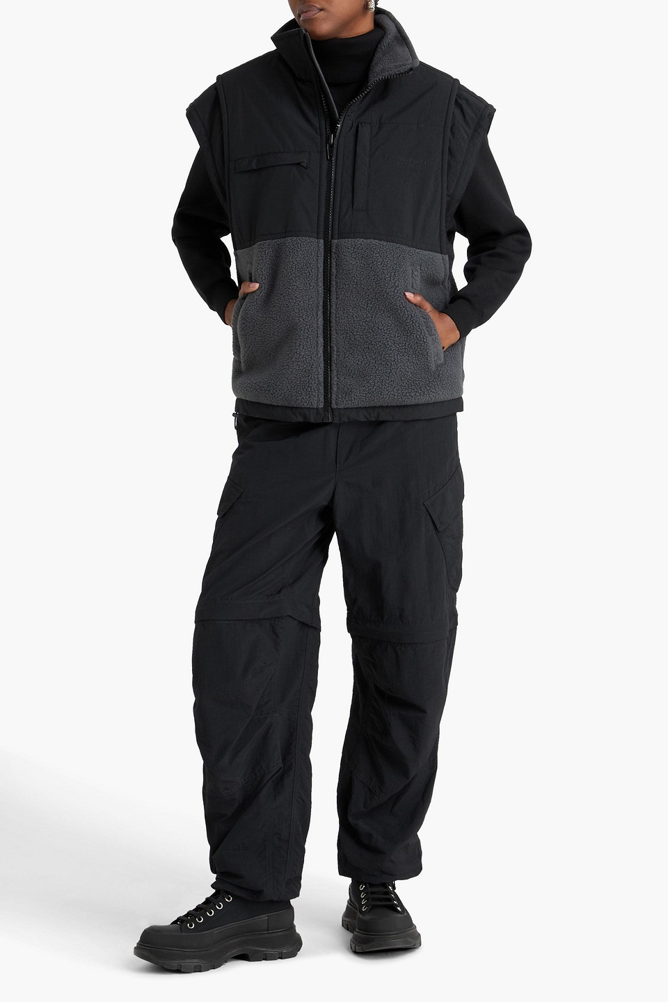  Alexander Wang - Weste Aus Shell Und Fleece - Schwarz - Xs 