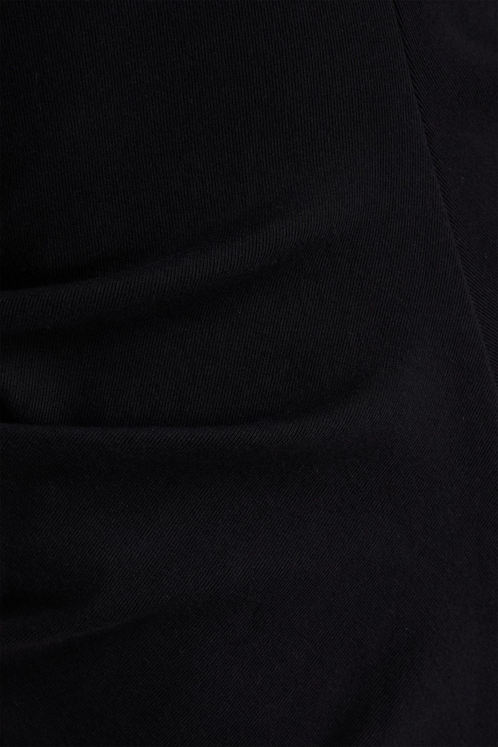 ALEXANDER WANG Draped cotton-blend twill mini dress