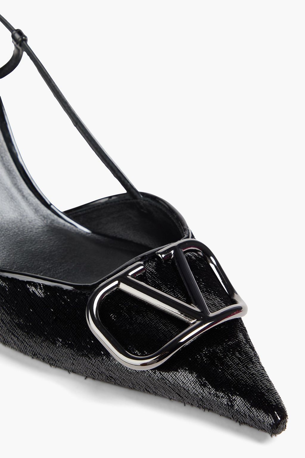VALENTINO GARAVANI VLogo パテントレザー スリングバックパンプス