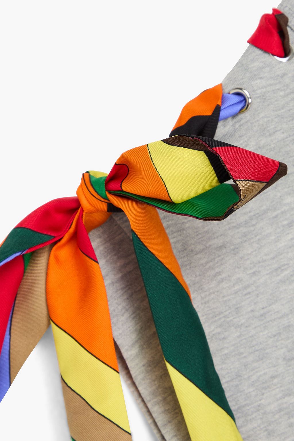 PUCCI Bow-detailed cotton-jersey T-shirt