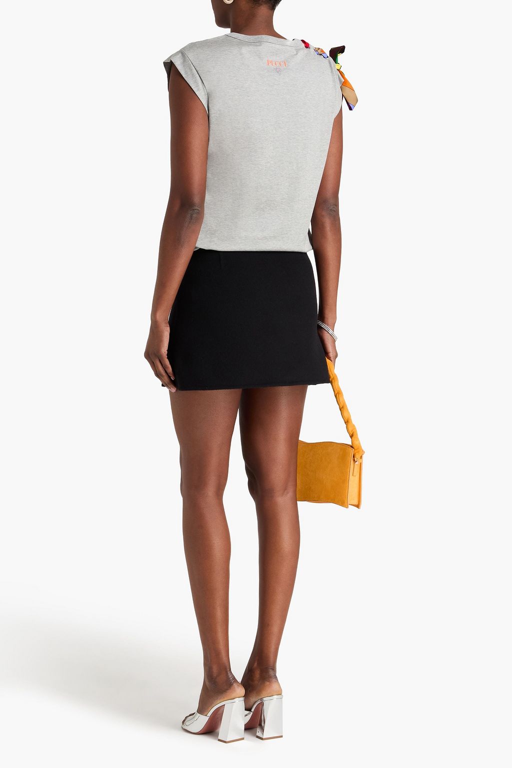 PUCCI Bow-detailed cotton-jersey T-shirt