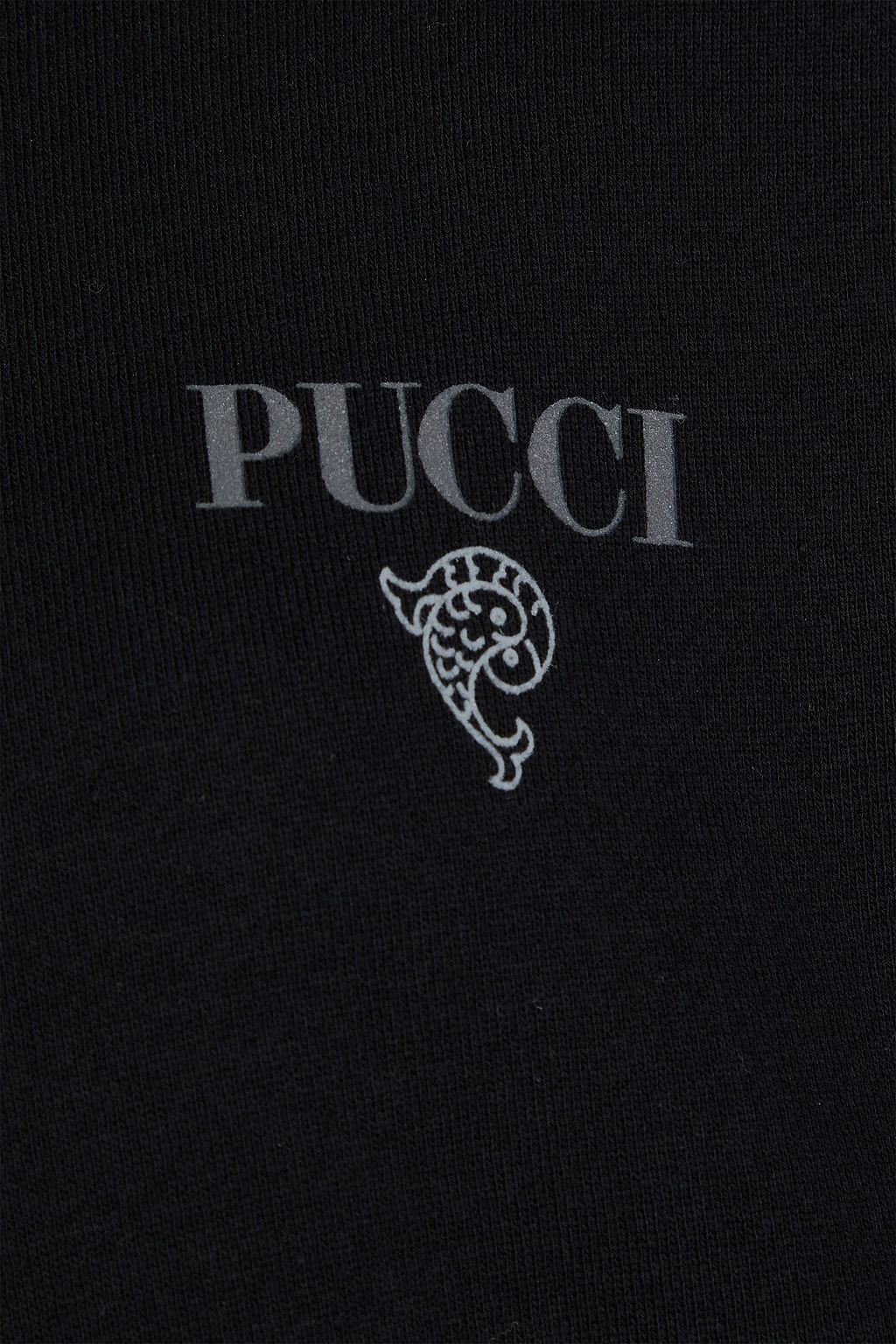 PUCCI Hoodie aus Baumwollfrottee mit Print