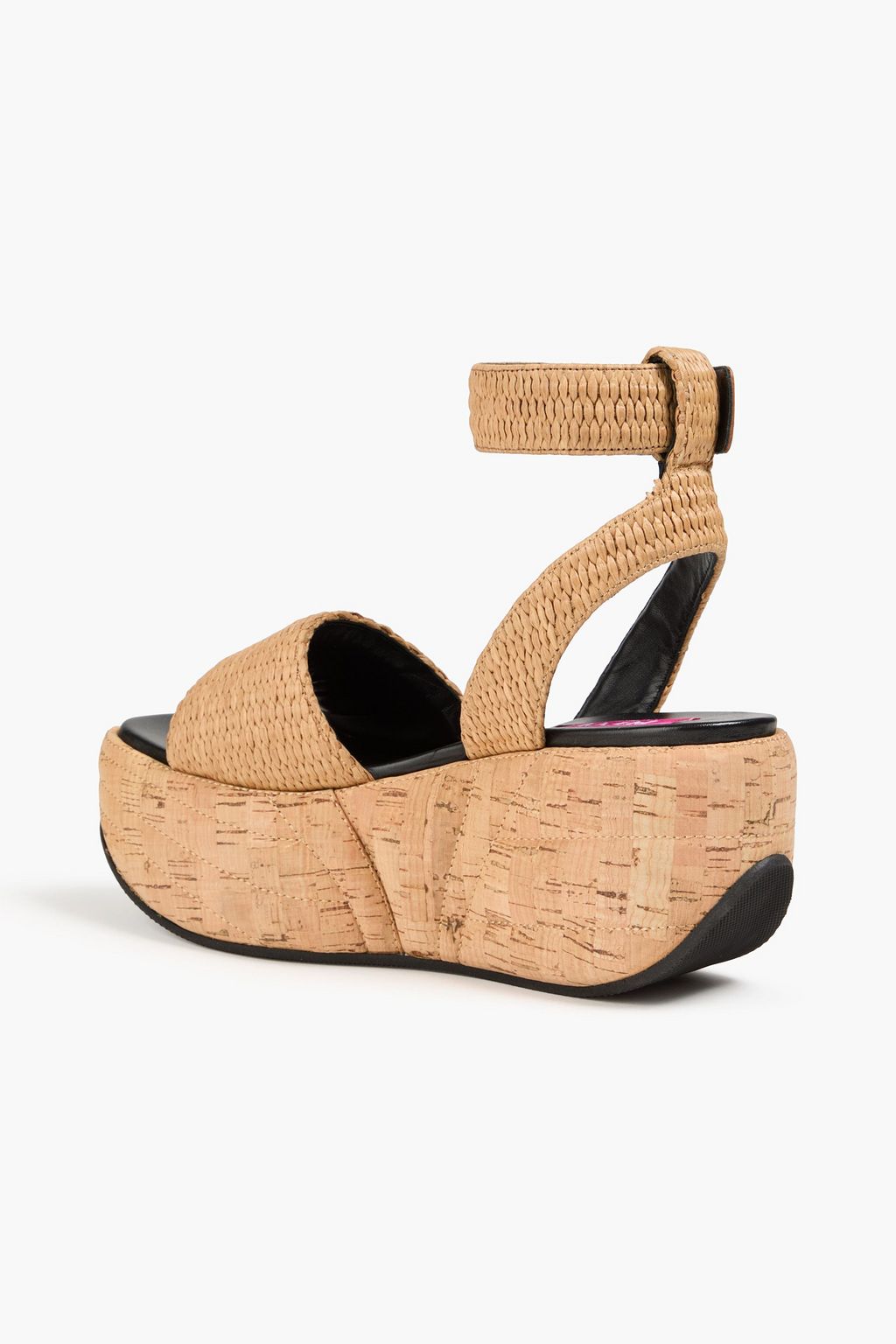 PUCCI صندل بنعل سميك من نسيج الرافيا الصناعي