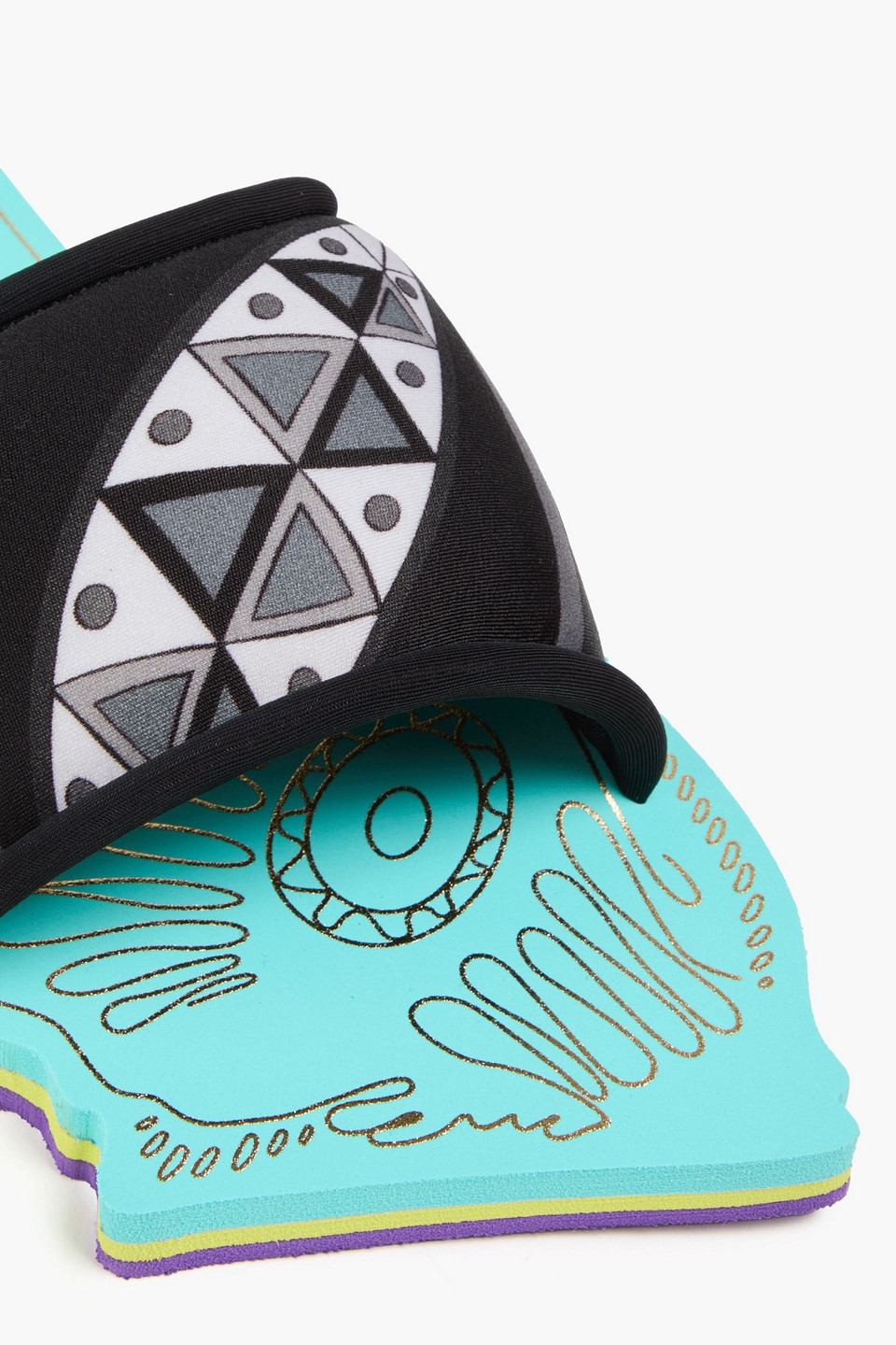 Pucci Printed Shell Slides In Black