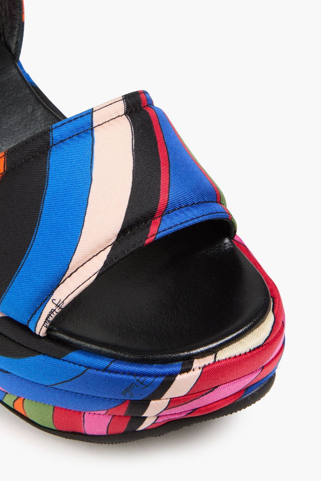 PUCCI صندل بنعل سميك من التويل مزين بطبعات