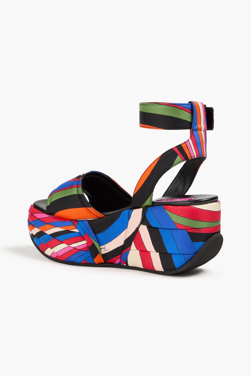 PUCCI صندل بنعل سميك من التويل مزين بطبعات