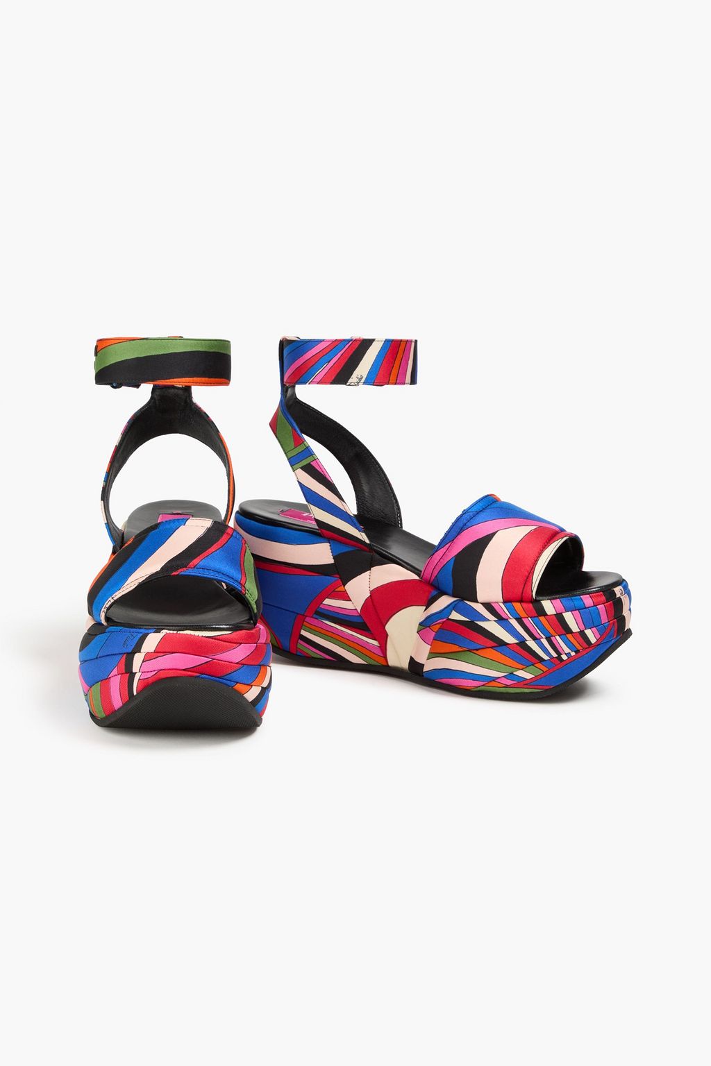 PUCCI صندل بنعل سميك من التويل مزين بطبعات