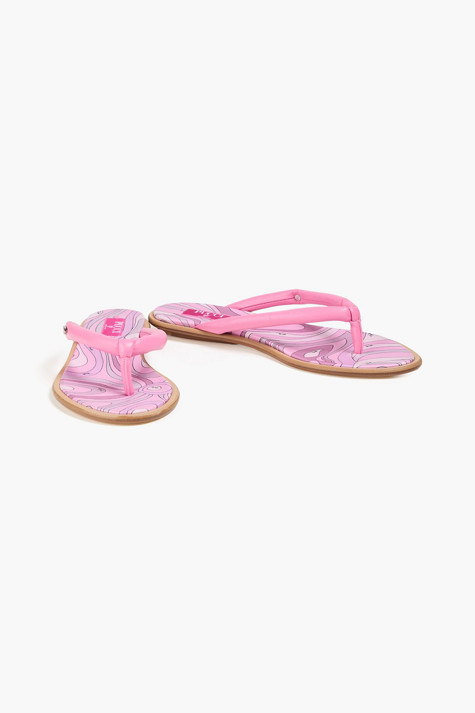  Pucci - Leather Flip Flops - Pink - Eu 35 