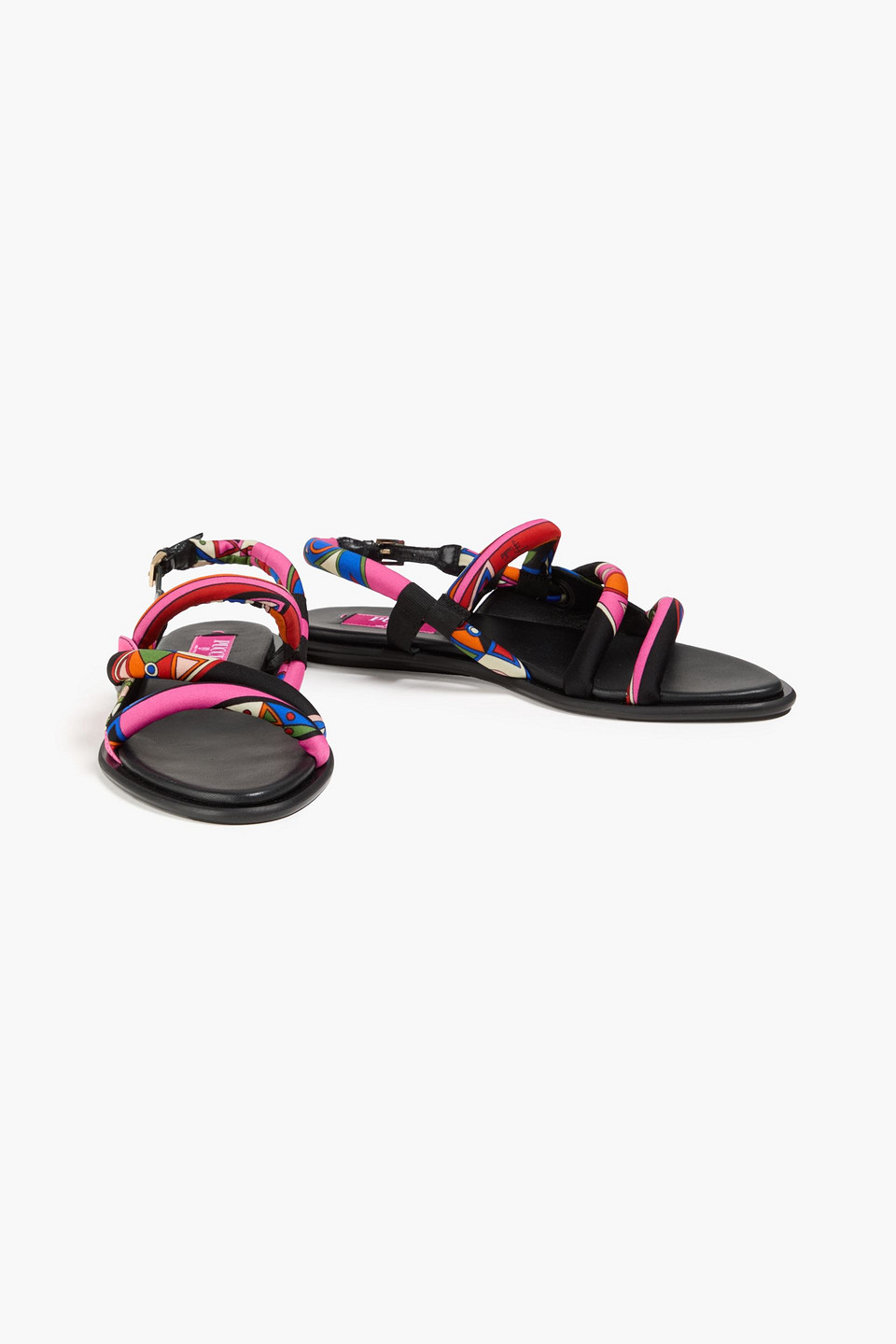  Pucci - Printed Twill Slingback Sandals - Pink - Eu 35 