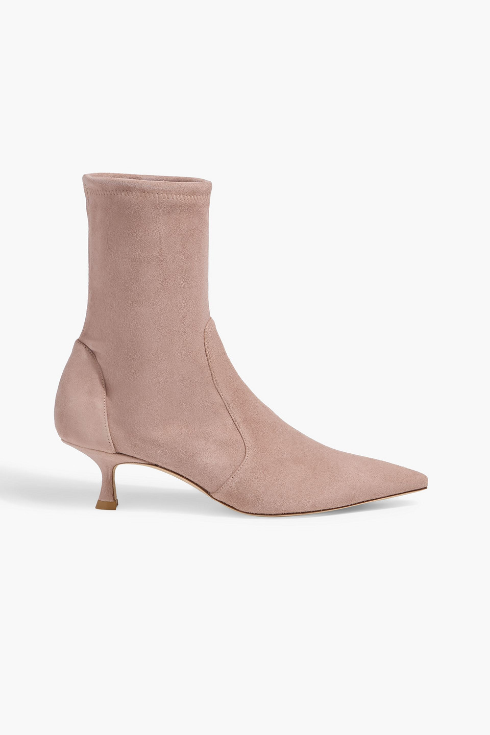 Stuart Weitzman Naomi 50 Suede Sock Boots In Pink